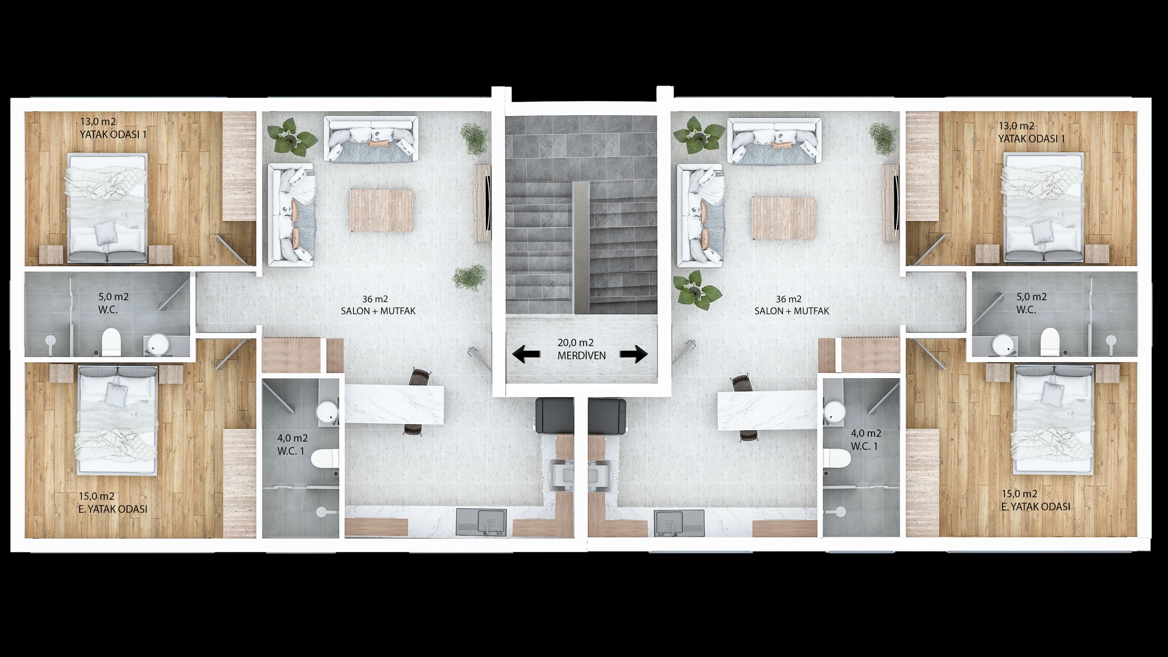 Планировка 2+1 Sea Pearl